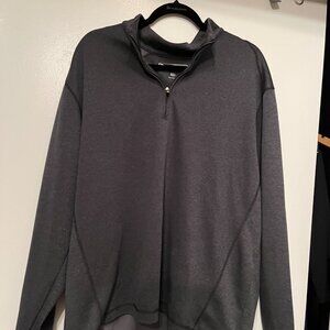 Pebble Beach Performance Gray Quarter Zip Long Sleeve Top Size XL 💗